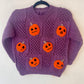Handmade Pumpkins Jumper Size Approx 8-10 Years