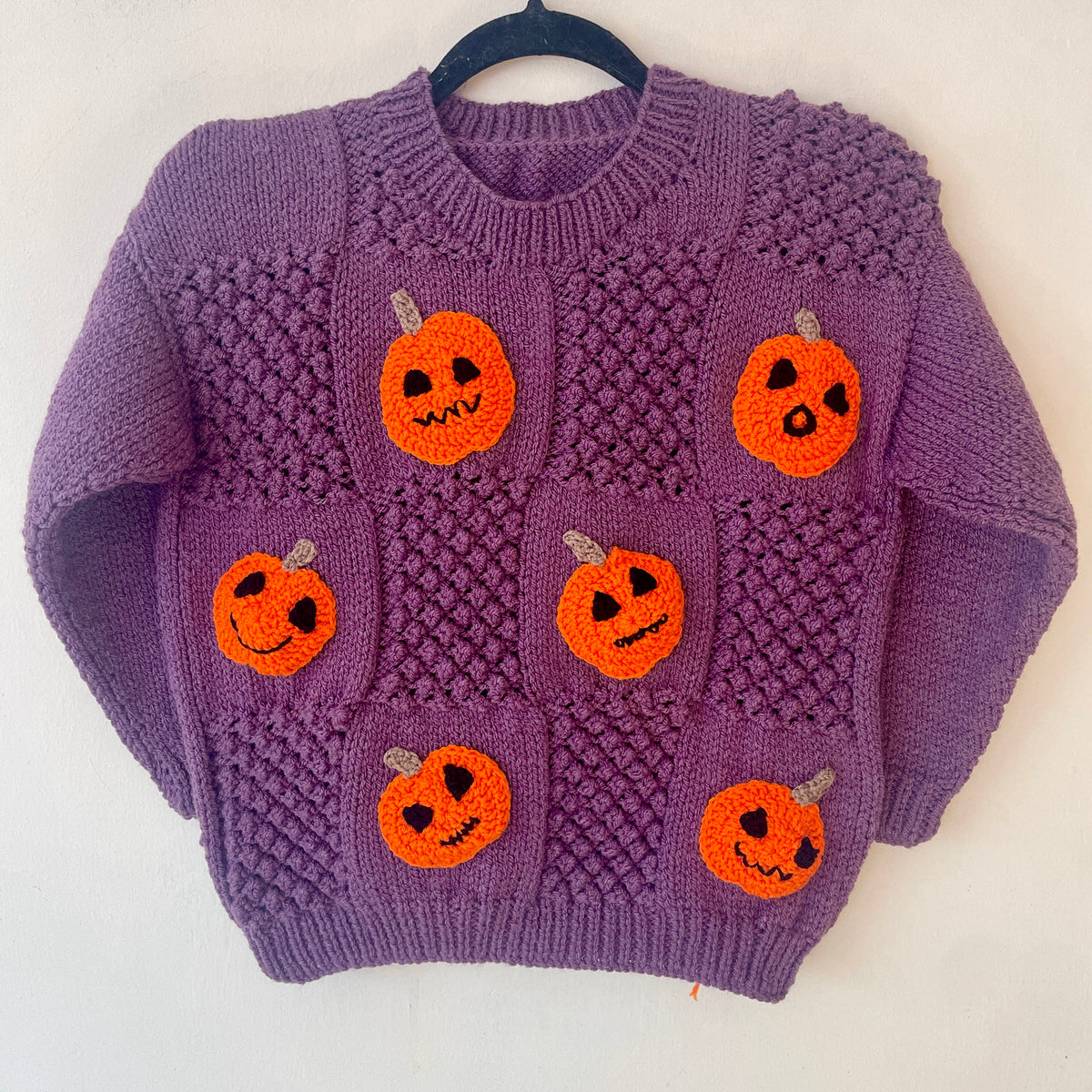 Handmade Pumpkins Jumper Size Approx 8-10 Years