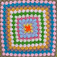 Handmade Rainbow Cot Blanket