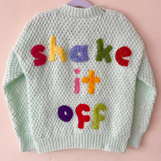 "Shake It Off” Handmade Cardigan Size Approx 5-7 Years