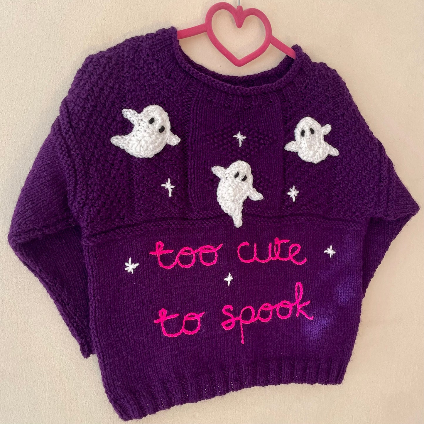 "Too Cute To Spook" Handmade Jumper Size Approx 3-5 Years