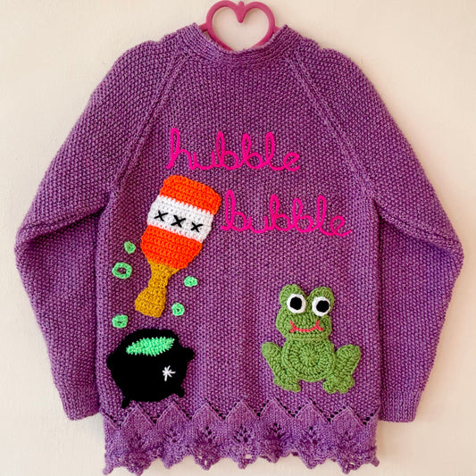 "Hubble Bubble Handmade Cardigan Size Approx 4-6 Years