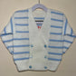"En Vacances" Handmade Blue Stripe Cardigan Size Approx 2-3 Years