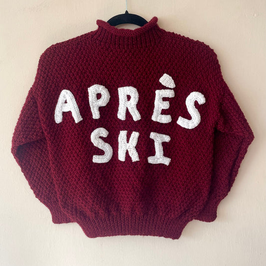 "Apres Ski" Handmade Jumper Size Approx 8-10 Years