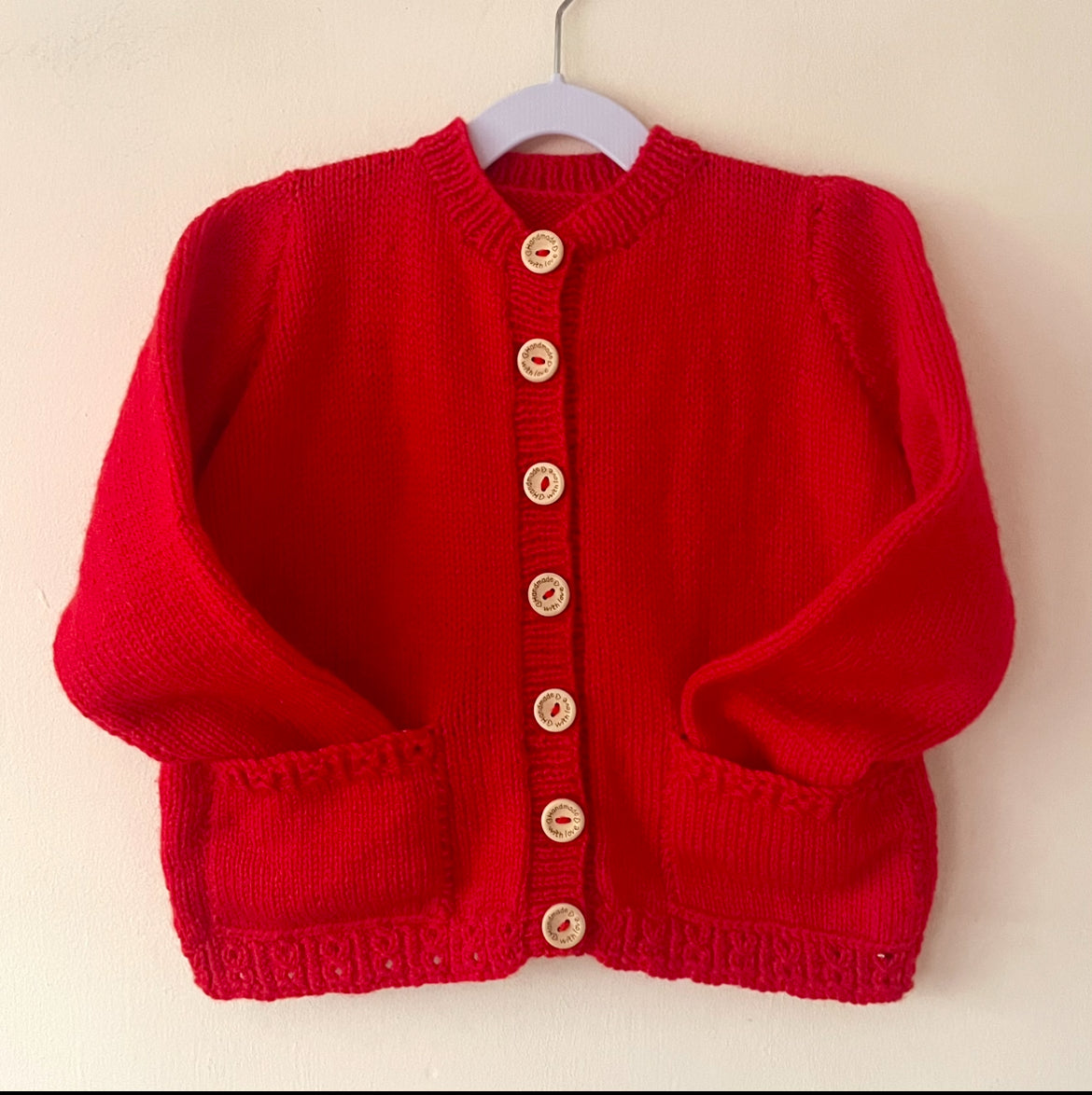 "Oh What Fun” Handmade Cardigan Size Approx 4-6 Years