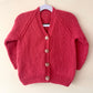 "Party Time” Handmade Pink Cardigan Size Approx 2-3 Years