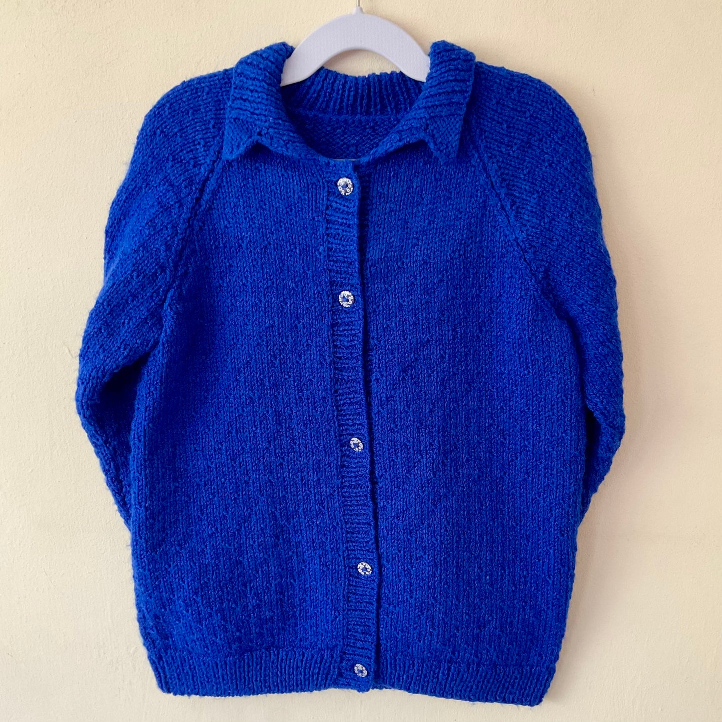 "Under The Sea” Handmade Dark Blue Cardigan Size Approx 6-8 Years