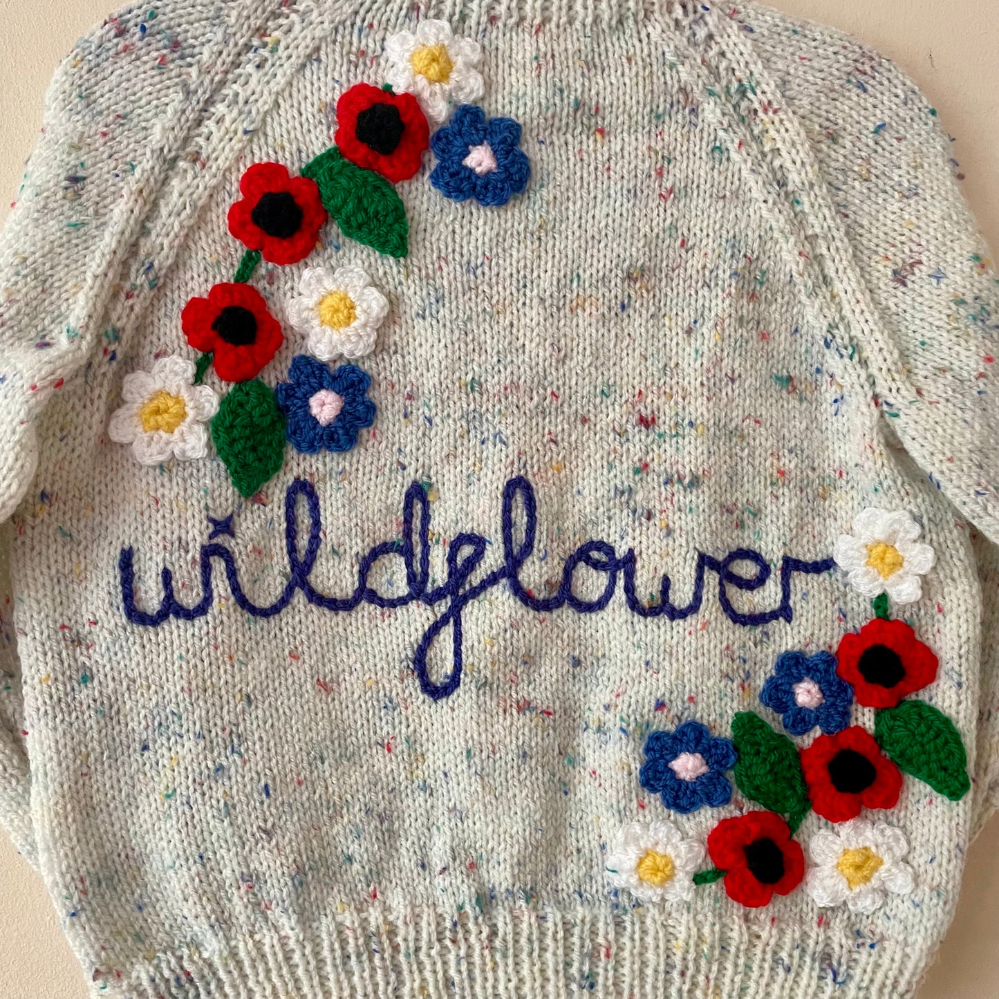 "Wildflower" Handmade Cardigan Size Approx 3-4 Years