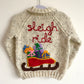 "Sleigh Ride” Handmade Cardigan Size Approx 3-4 Years