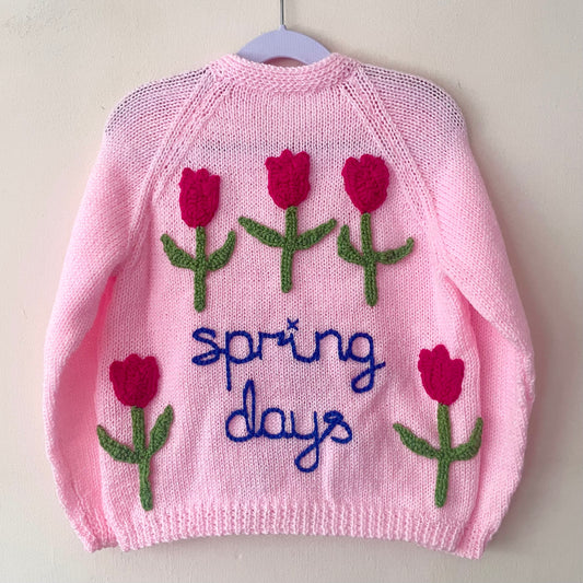 "Spring Days” Handmade Cardigan Size Approx 4-6 Years