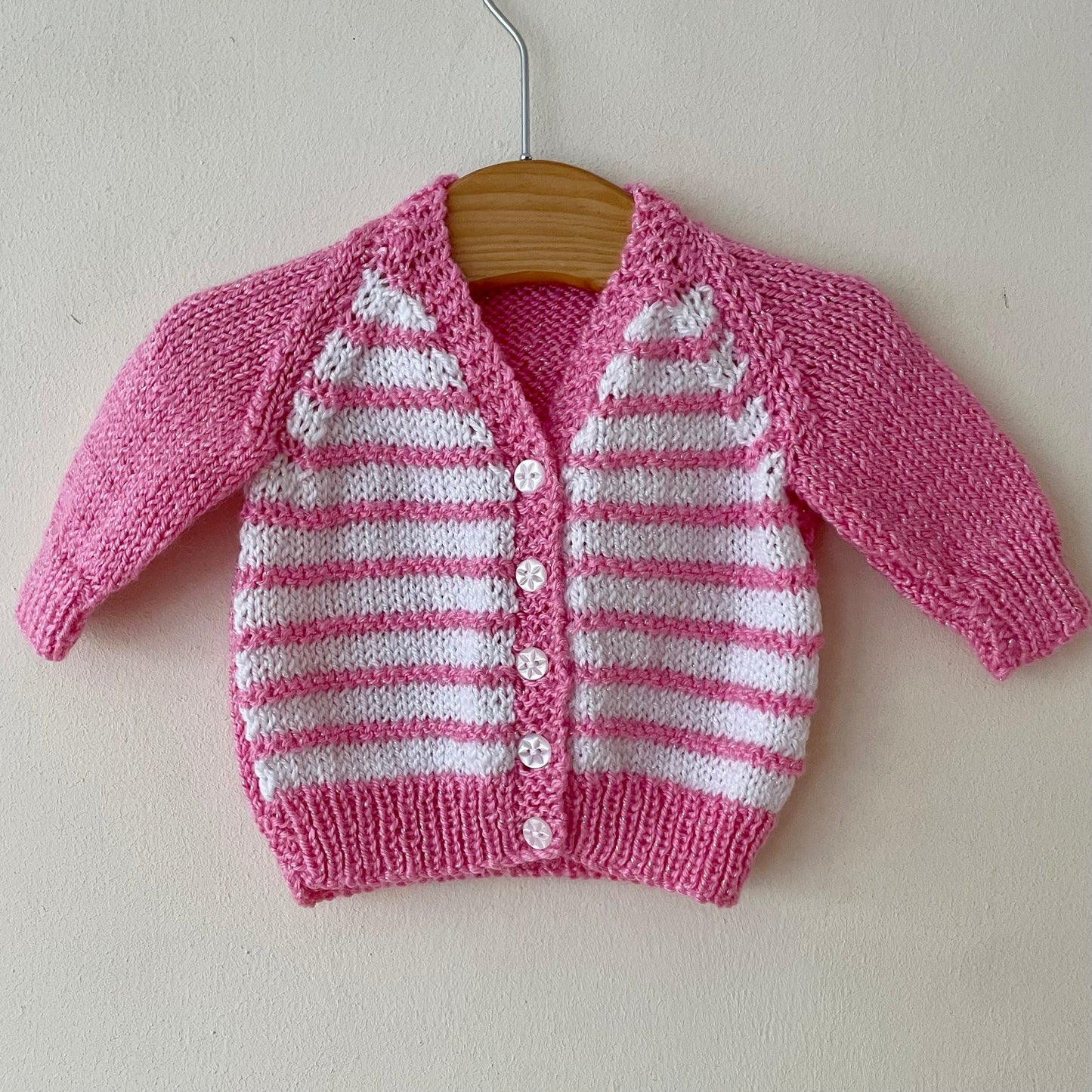 "Loved" Handmade Cardigan Size Newborn