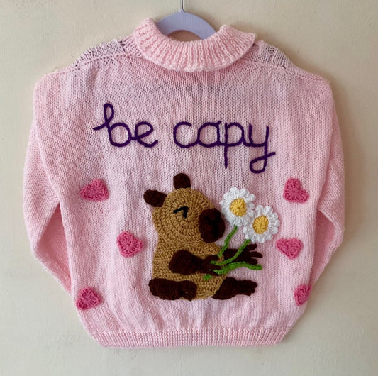 "Be Capy” Handmade Cardigan Size Approx 5-7 Years