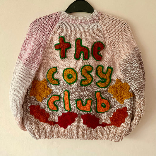 "The Cosy Club” Handmade Cardigan Size Approx 6-8 Years