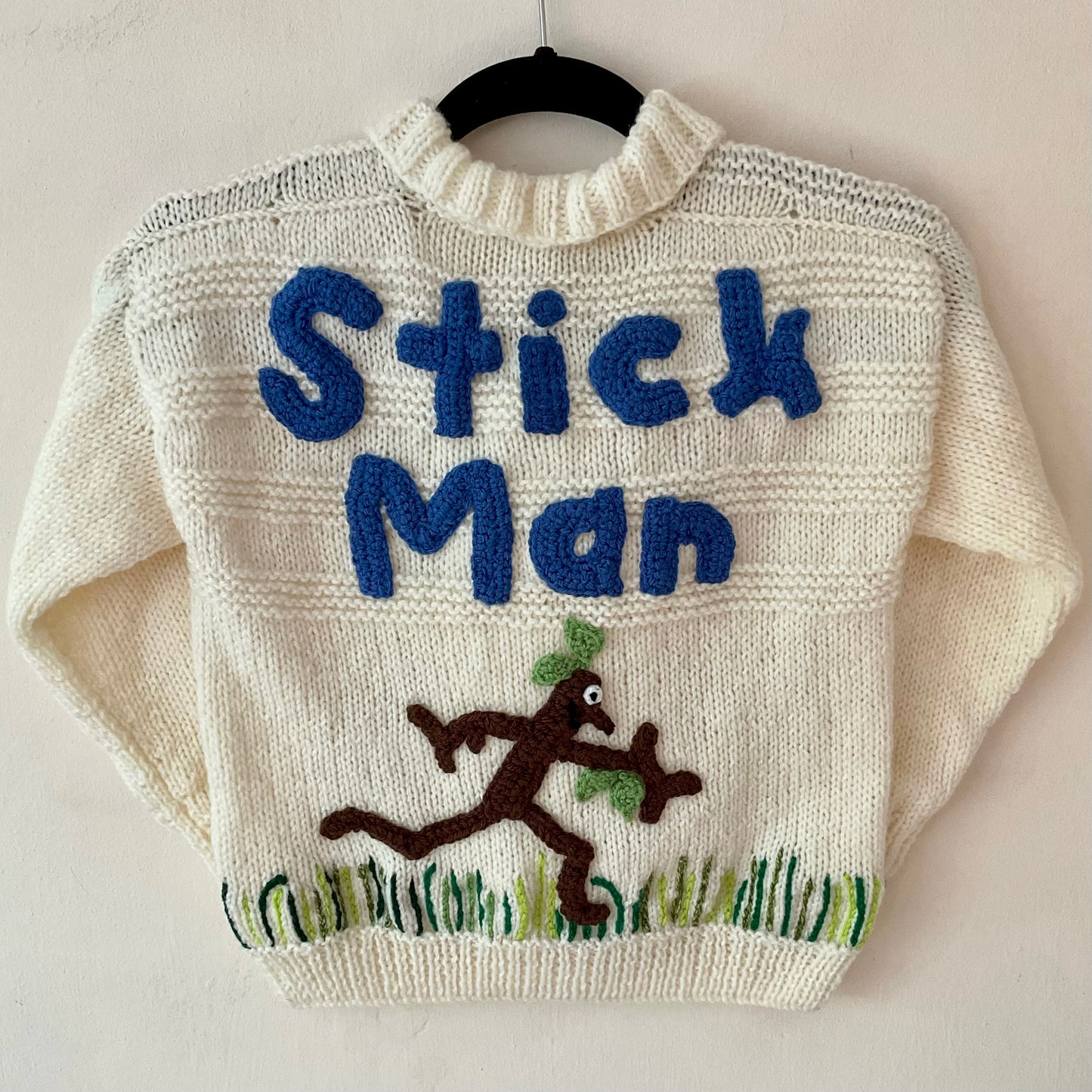 "Stick Man” Handmade Cardigan Size Approx 5-7 Years