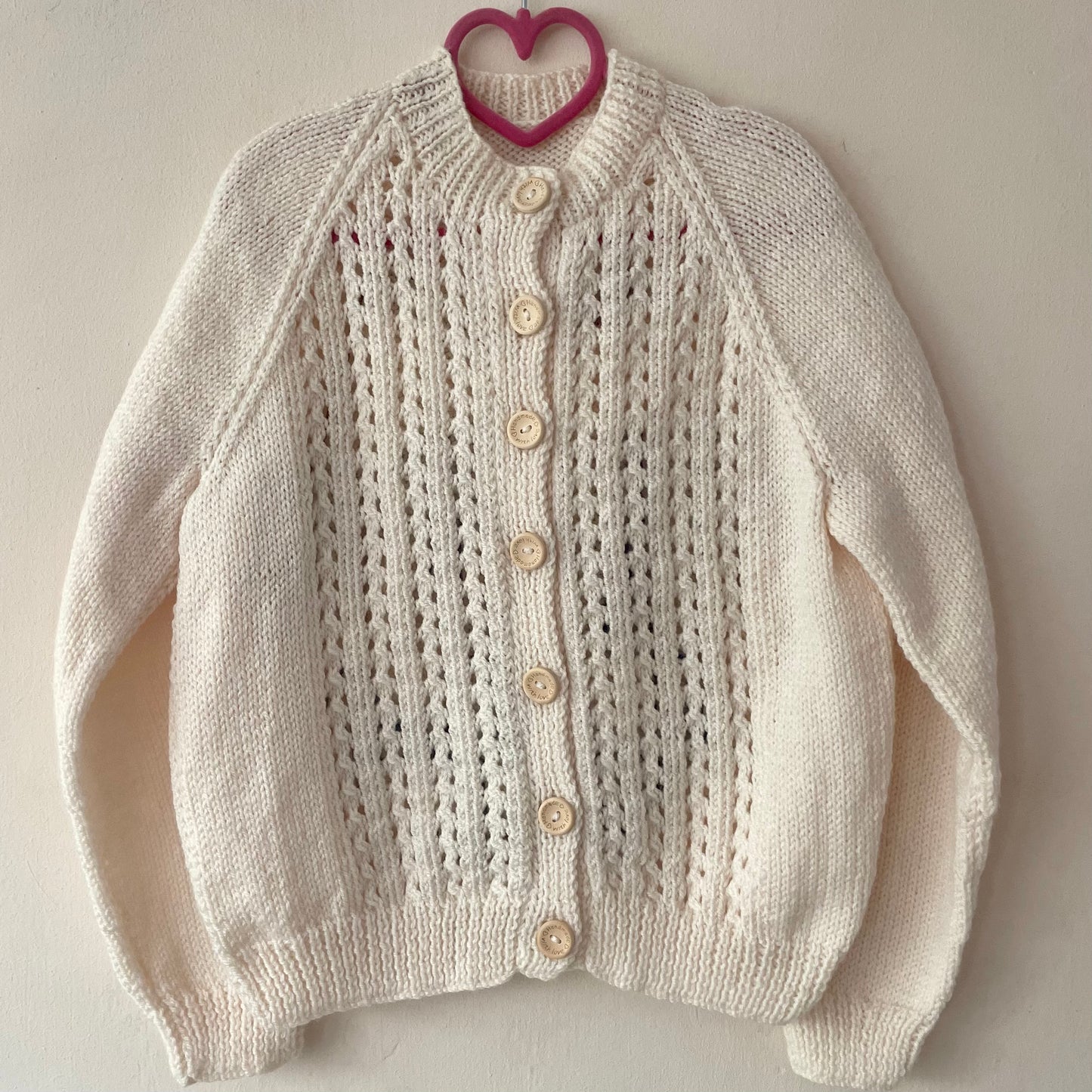 "Hot Chocolate Club” Handmade Cardigan Size Approx 6-8 Years
