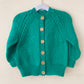 "Swan Lake” Handmade Green Cardigan Size Approx 2-3 Years