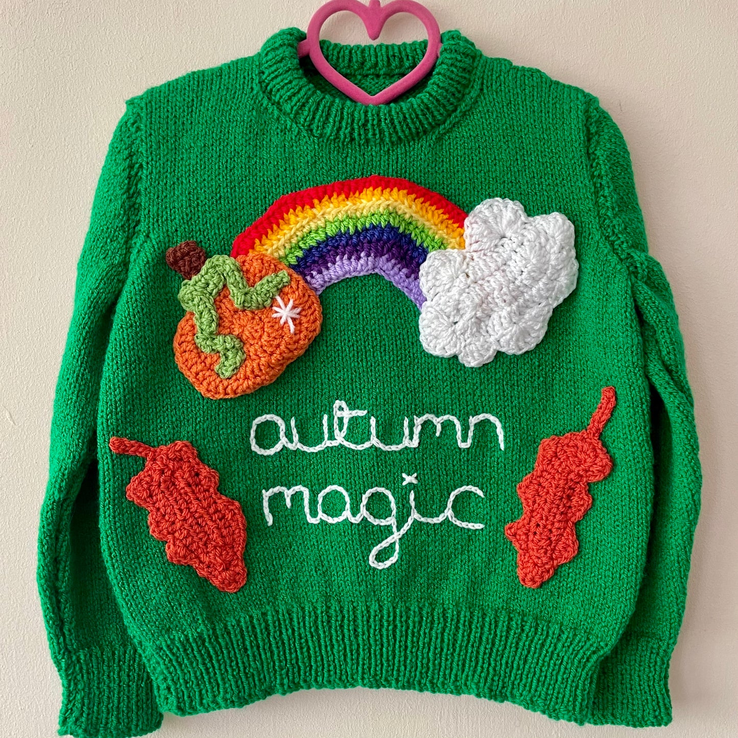“Autumn Magic” Handmade Jumper Size Approx 3-4 Years