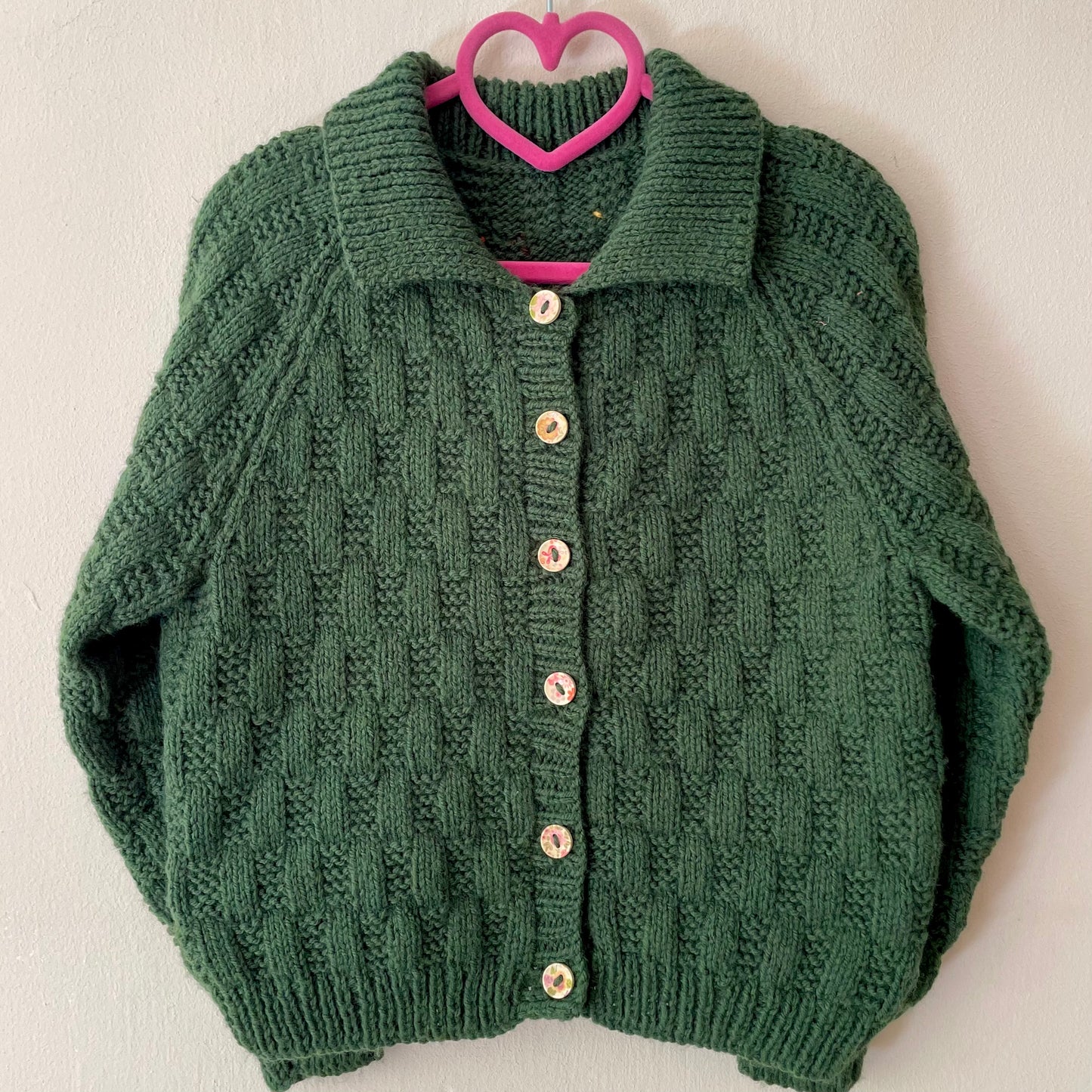 "Autumn Days" Handmade Cardigan Size Approx 3-5 Years