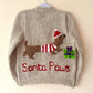 "Santa Paws” Handmade Cardigan Size Approx 4-5 Years