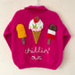 "Chillin' Out” Handmade Cardigan Size Approx 4-6 Years