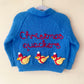 "Christmas Quackers” Handmade Cardigan Size Approx 2-3 Years