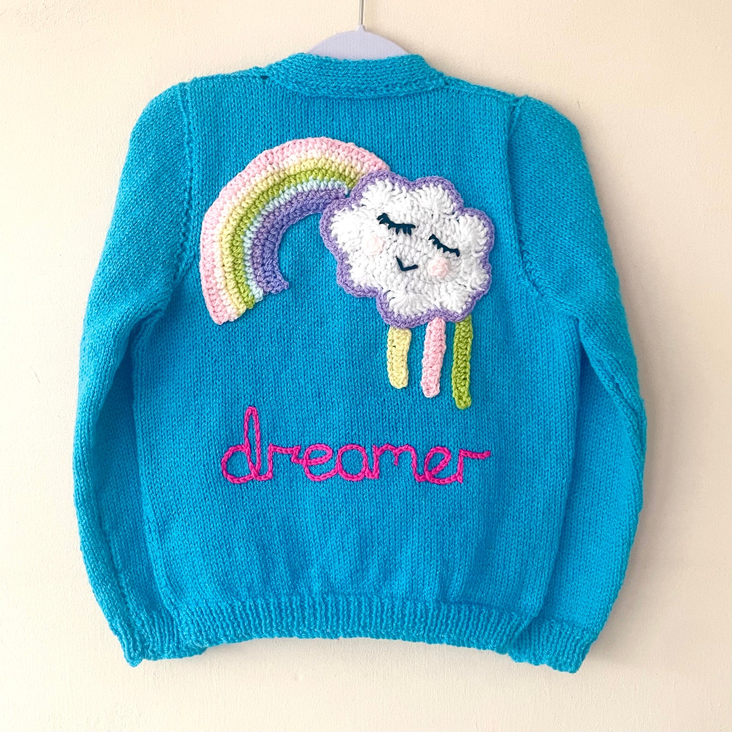 "Dreamer" Handmade Cardigan Size Approx 3-5 Years