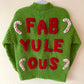 "FAB-YULE-OUS” Handmade Cardigan Size Approx 5-7 Years