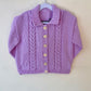 "Spooky" Handmade Cardigan Size Approx 3-5 Years