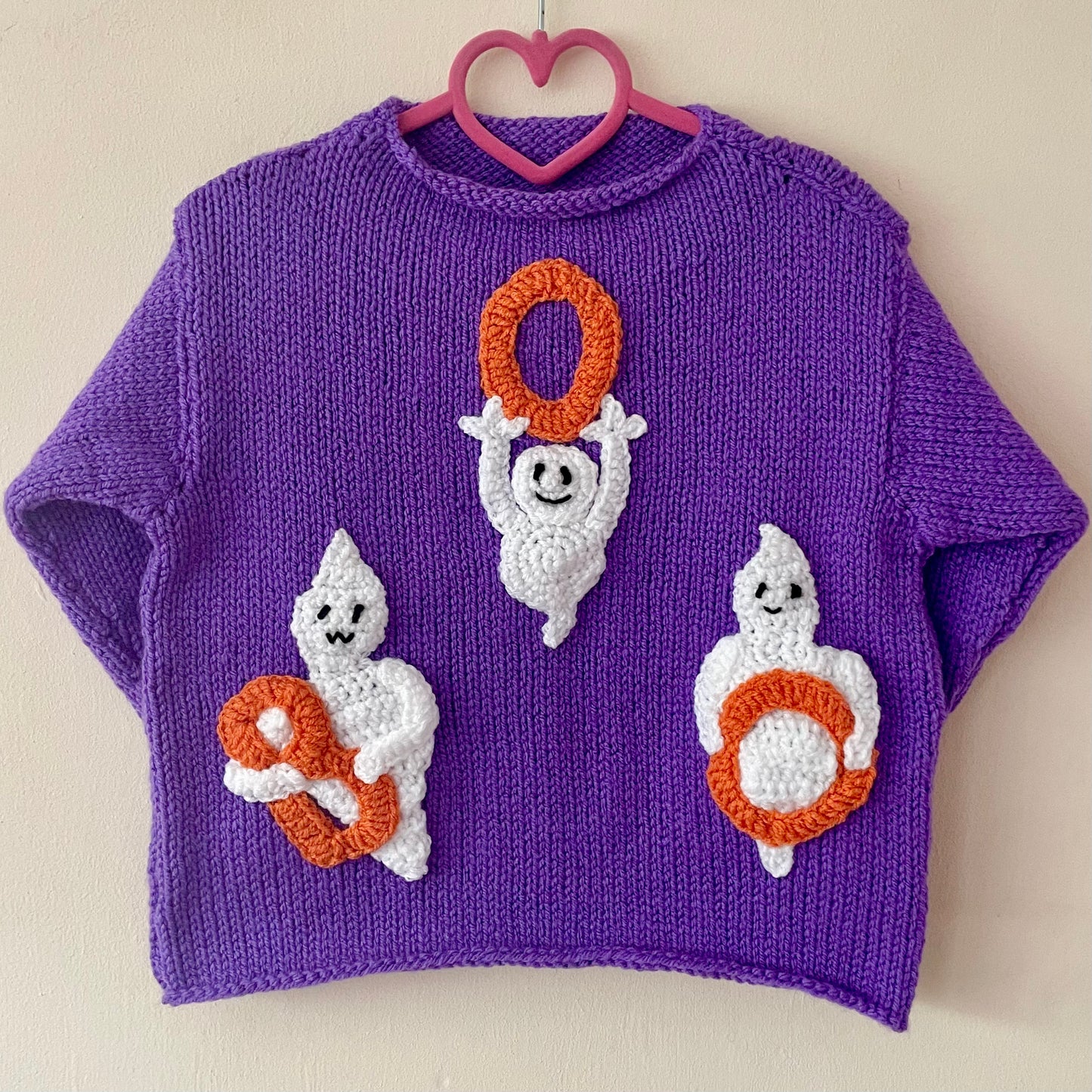 “BOO” Handmade Ghosts Jumper Size Approx 3-5 Years