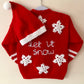 "Let It Snow" Handmade Jumper and Hat Size Approx 2-3 Years