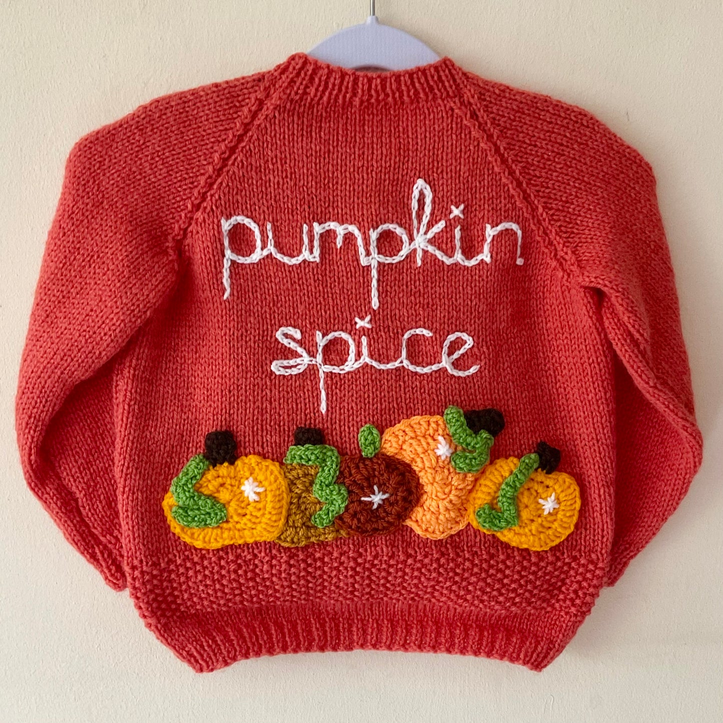 "Pumpkin Spice” Handmade Cardigan Size Approx 2-3 Years