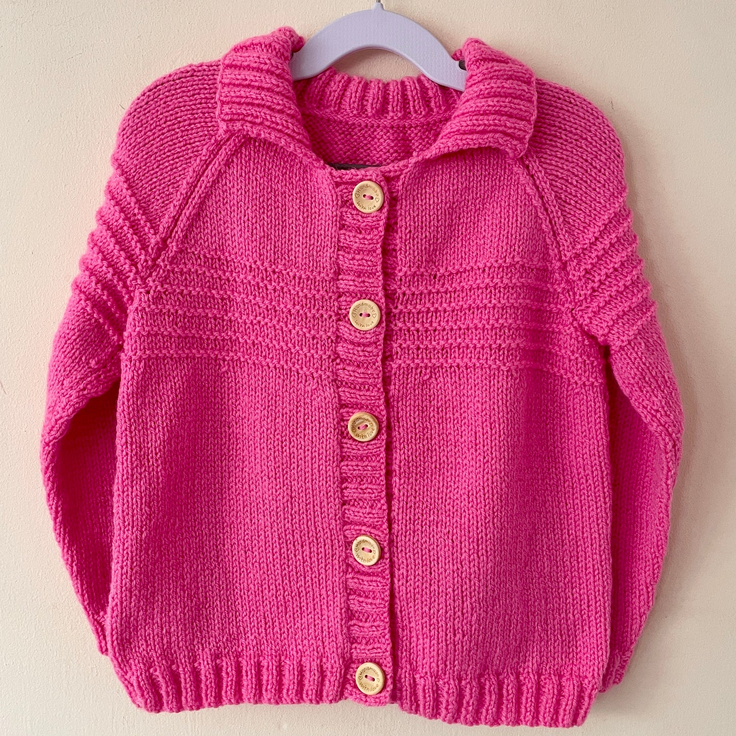 "Stay Cool” Handmade Cardigan Size Approx 3-5 Years