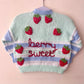 "Berry Sweet” Handmade Cardigan Size Approx 1.5-2.5 Years