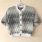 "Party Time” Handmade Grey Cardigan Size Approx 2-3 Years