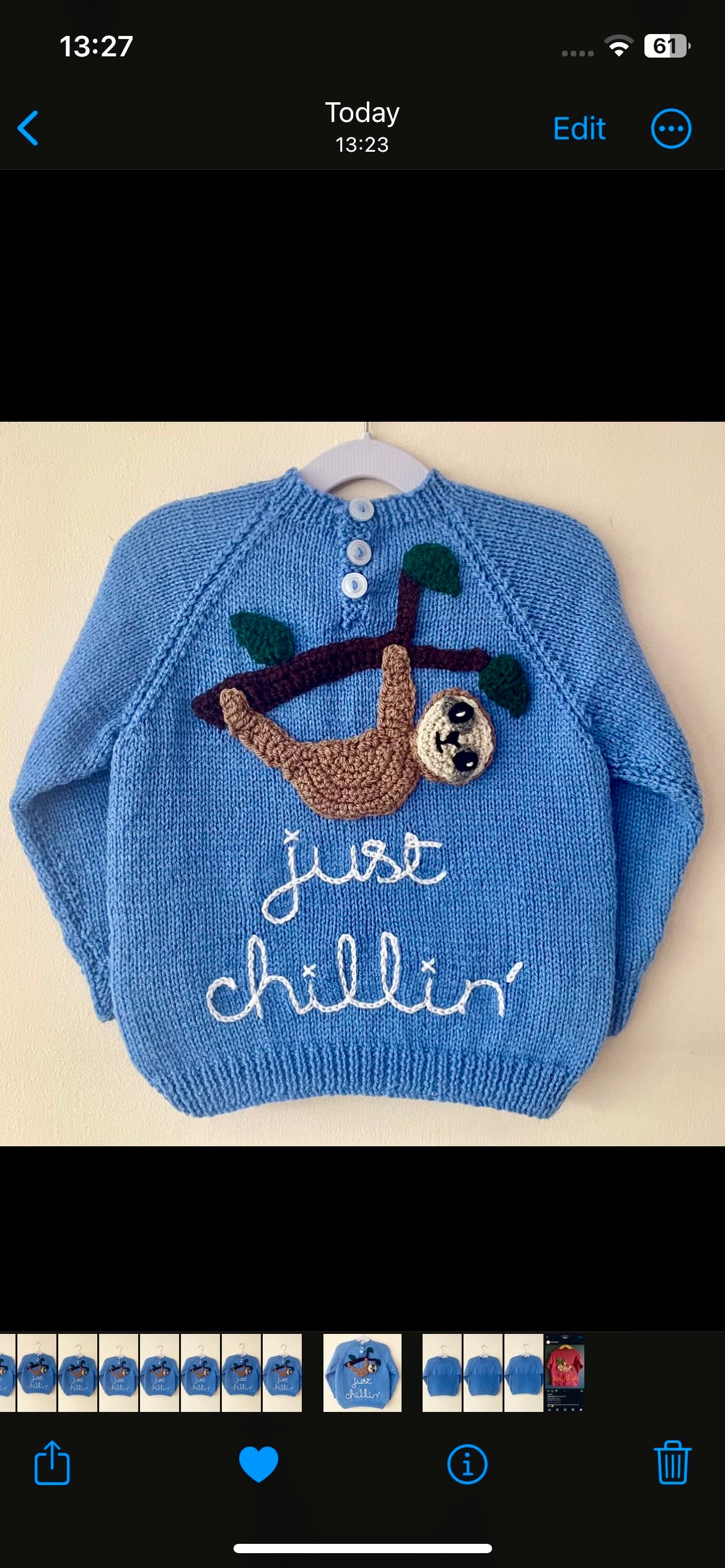 "Just Chillin'" Handmade Jumper Size Approx 2-3 Years