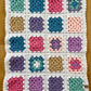 Large Rainbow Squares Handmade Blanket