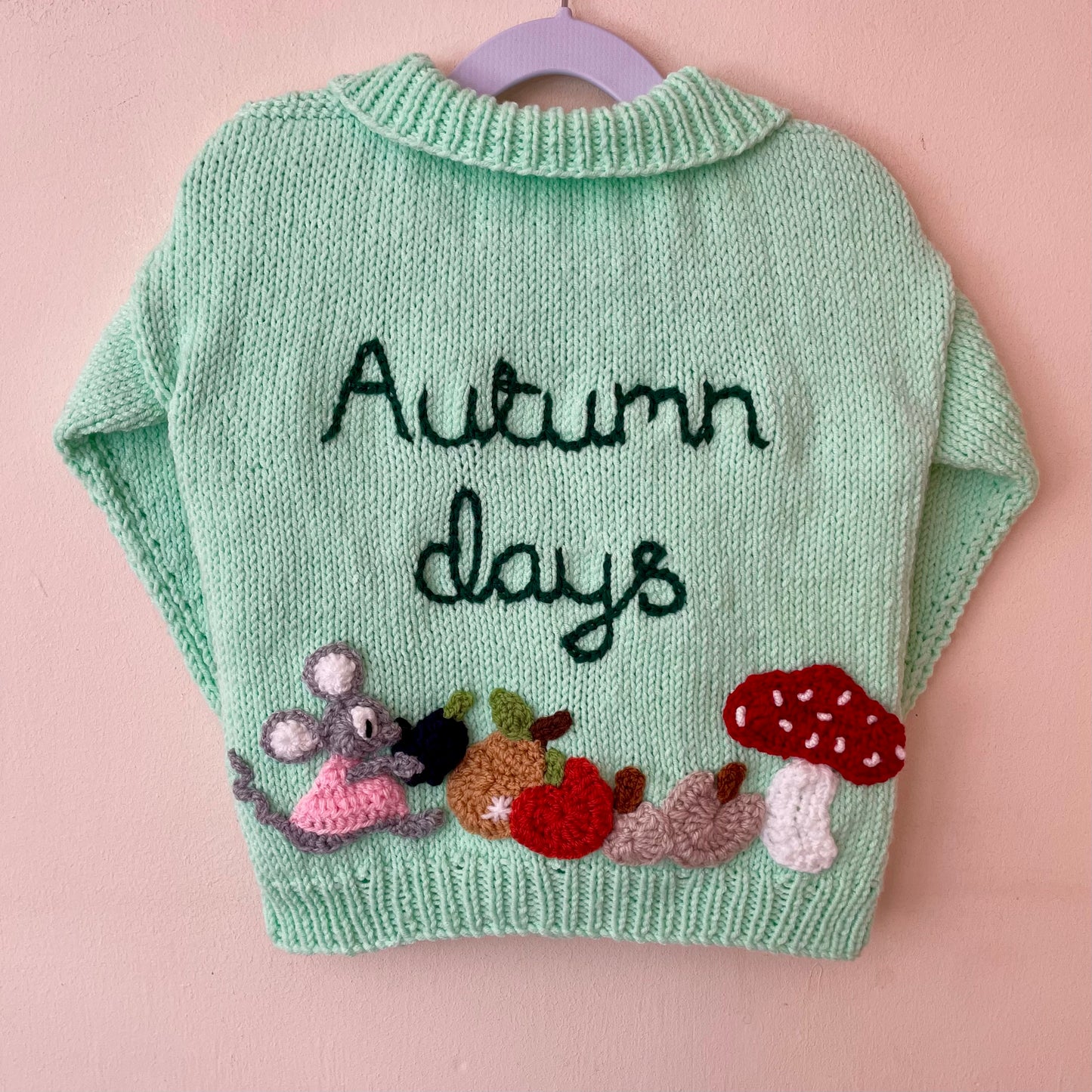 "Autumn Days" Handmade Cardigan Size Approx 3-5 Years