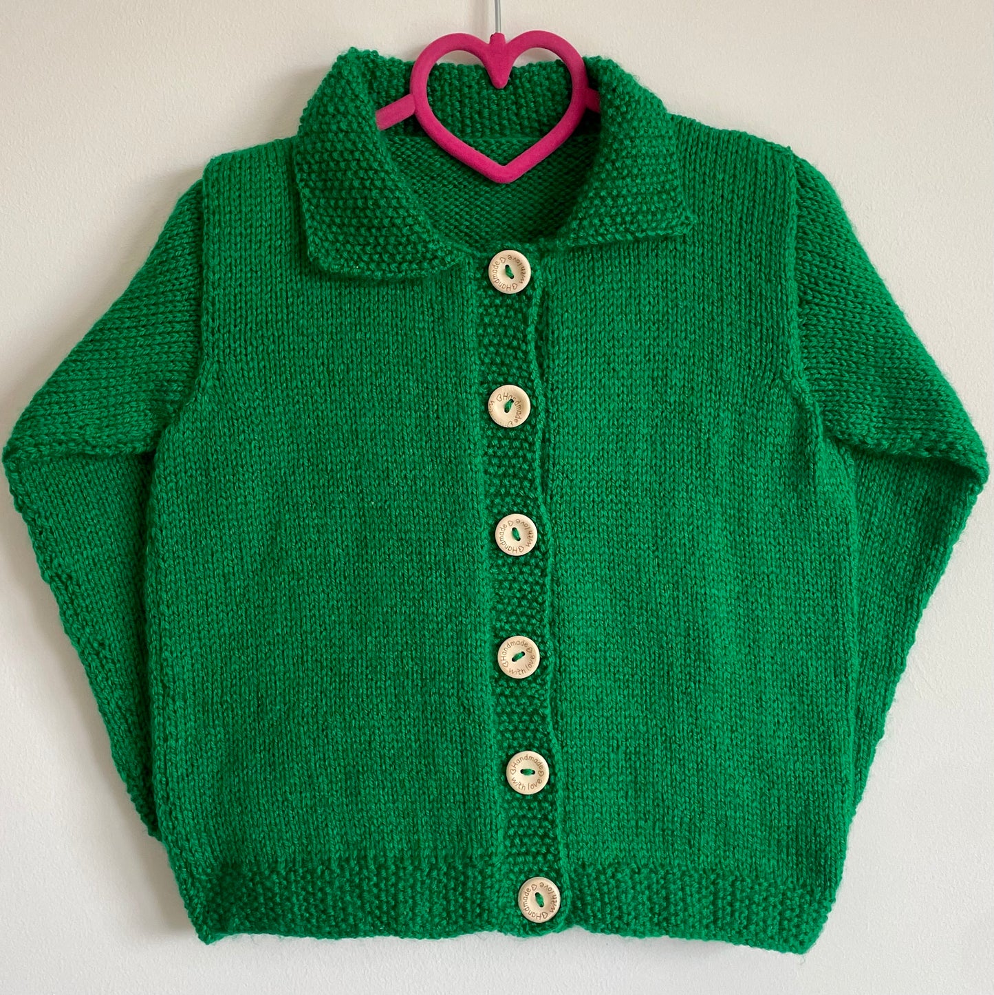 "Expert Cookie Taster" Handmade Cardigan Size Approx 2.5-3.5 Years