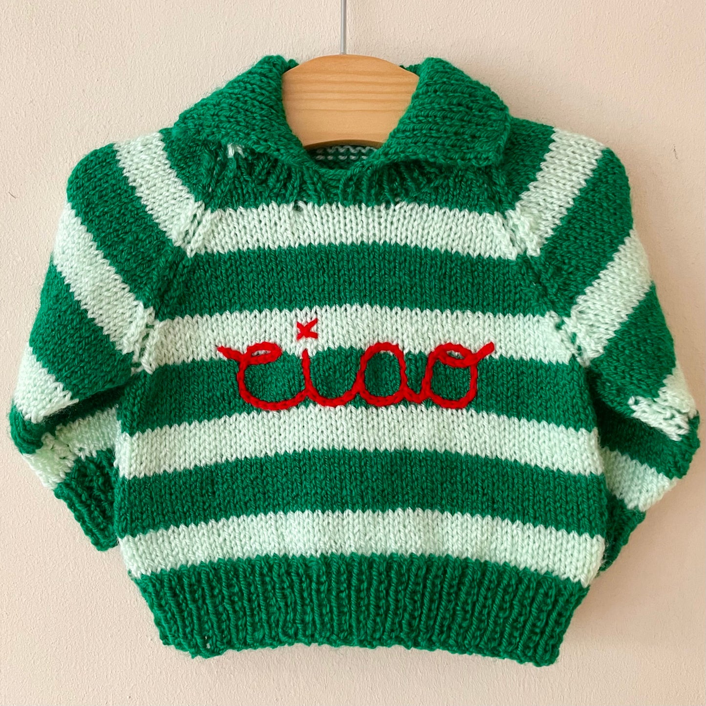 "Ciao'" Handmade Jumper Size Approx 0-3 Months