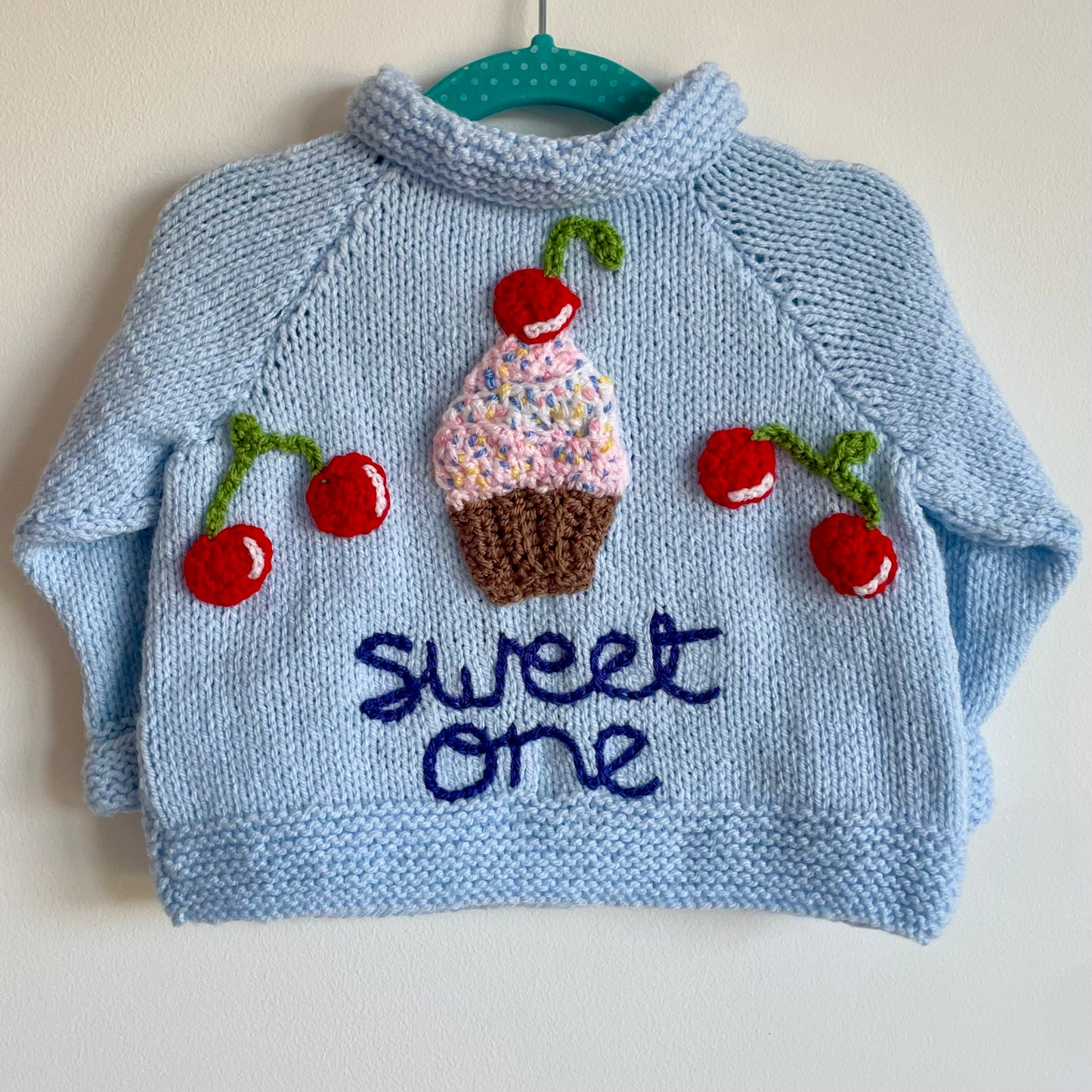 "Sweet One" Handmade Cardigan Size Approx 9-18 Months