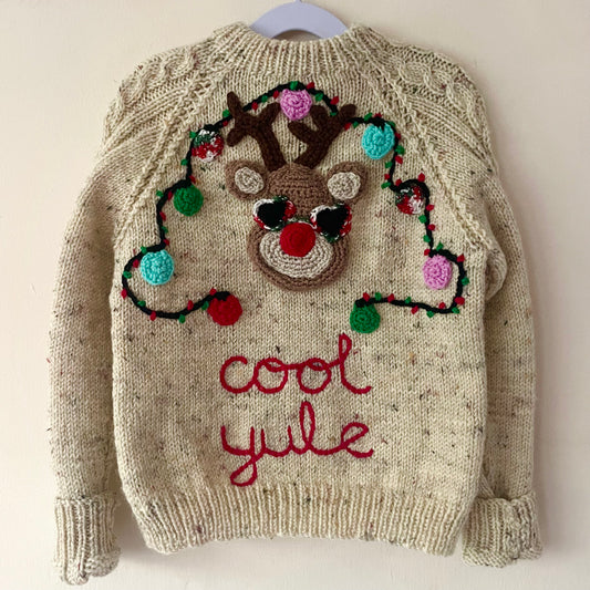"Cool Yule" Handmade Jumper Size Approx 4-6 Years
