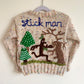 "Stick Man” Handmade Cardigan Size Approx 2-4 Years