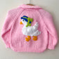 "Mother Duck” Handmade Cardigan Size Approx 0-6 Months