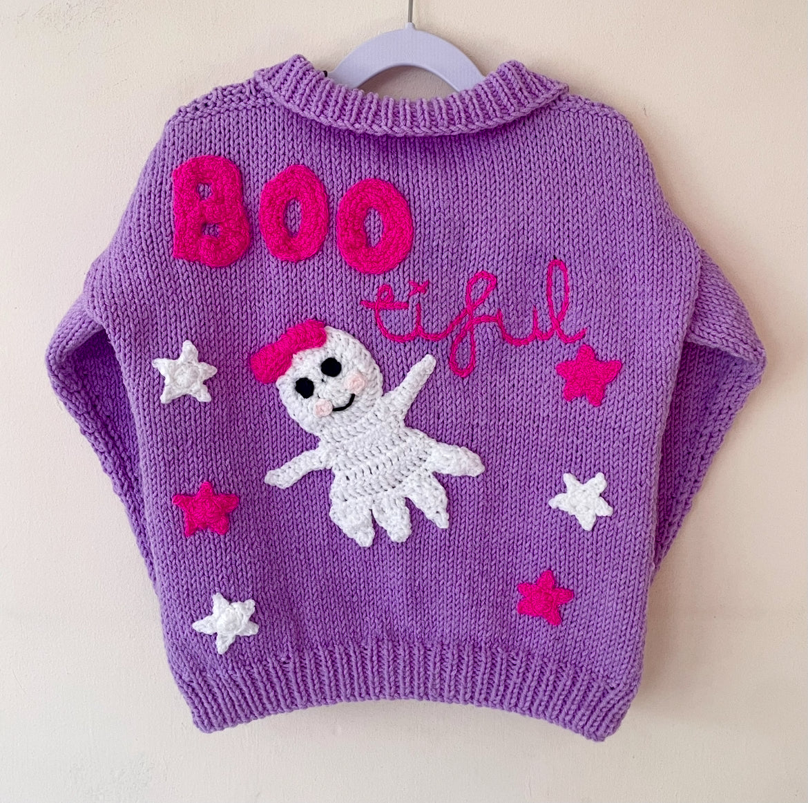 "BOO-tiful" Handmade Cardigan Size Approx 4-5 Years