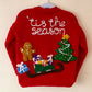 "’Tis The Season” Handmade Cardigan Size Approx 3-5 Years