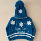 🎄Day 5🎄“Let It Snow” Christmas Handmade Jumper & Hat Size Approx 18-24 Months