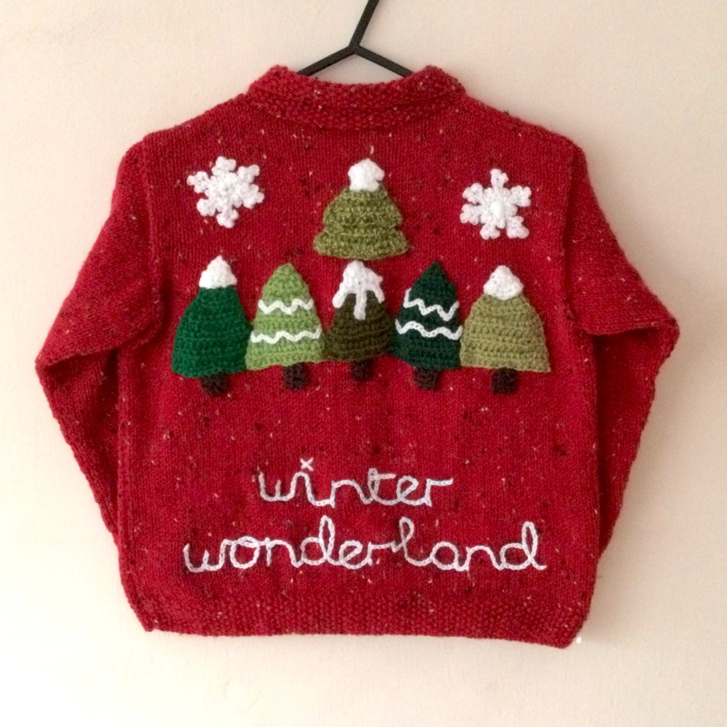 🎄Day 8🎄“Winter Wonderland” Christmas Handmade Cardigan Size Approx 4-6 Years