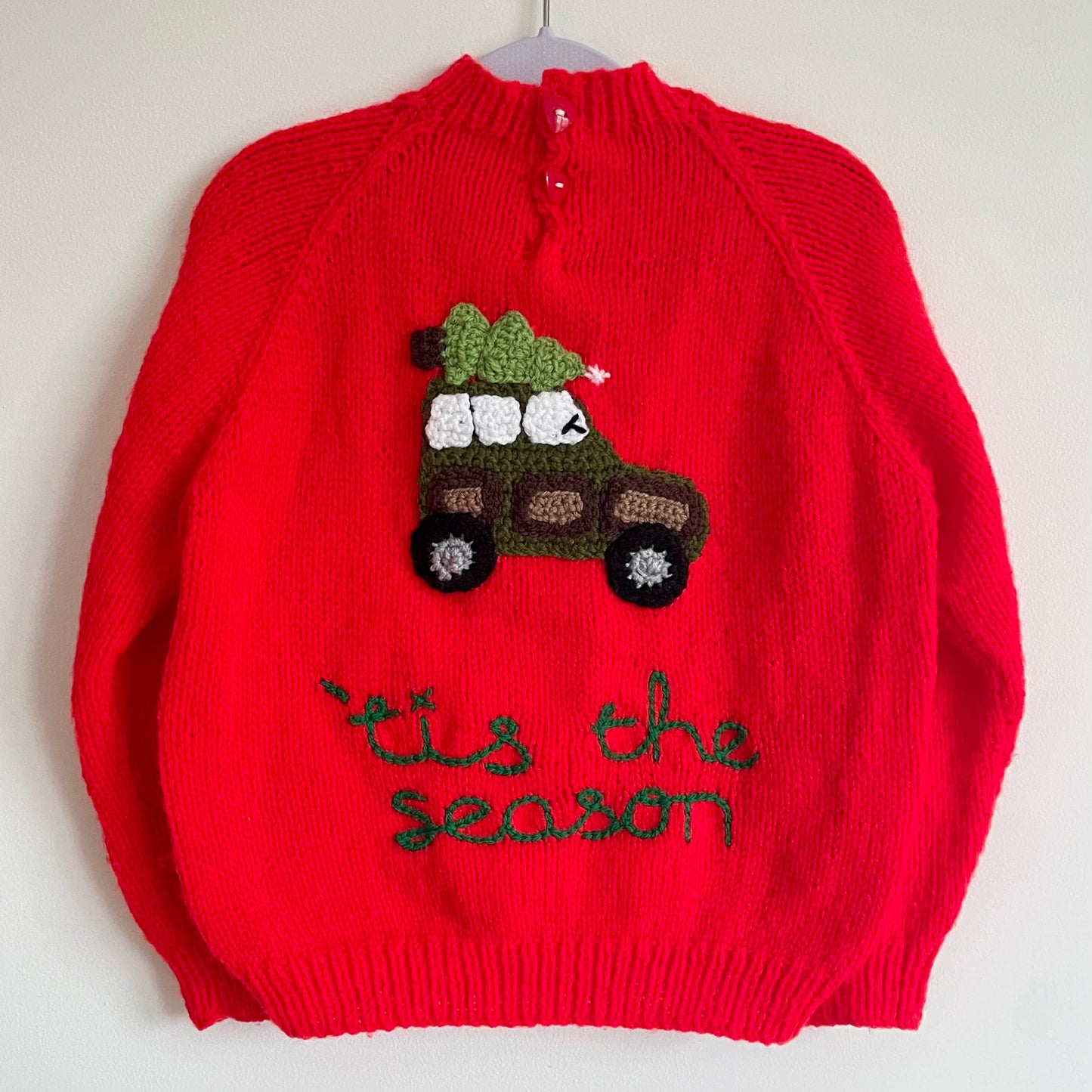 🎄Day 11🎄“'Tis The Season” Christmas Handmade Jumper Size Approx 4-5 Years