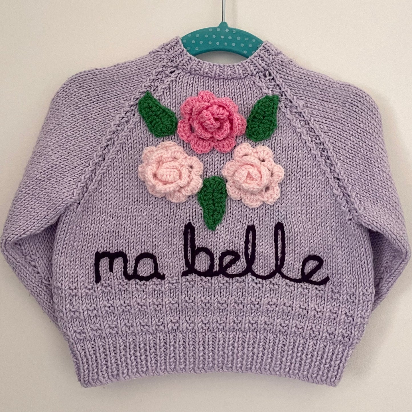 "Ma Belle” Handmade Cardigan Size Approx 12-18 Months