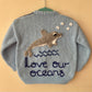 “Love Our Oceans” Handmade Jumper Size Approx 1-2 Years